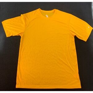 Badger Sport Yellow Polyester Athletic T Shirt Mens Size M